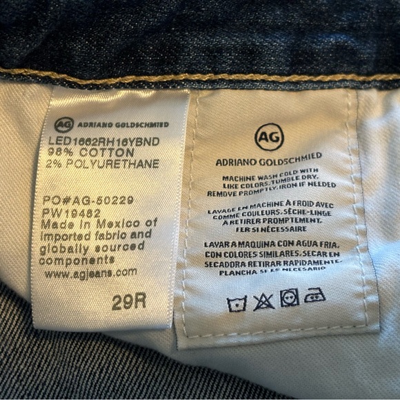 AG-ED DENIM High-Rise Slim Flare Jodi Crop Faded Blue Jeans- Women Size 29R - Picture 9 of 9